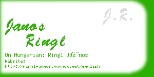 janos ringl business card